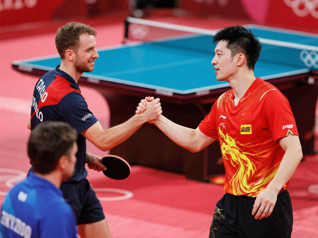 樊振东赛后与韩国队全员握手,展现和谐与礼仪风范! 樊振东赛后与韩国队全员握手,展现和谐与礼仪风范!